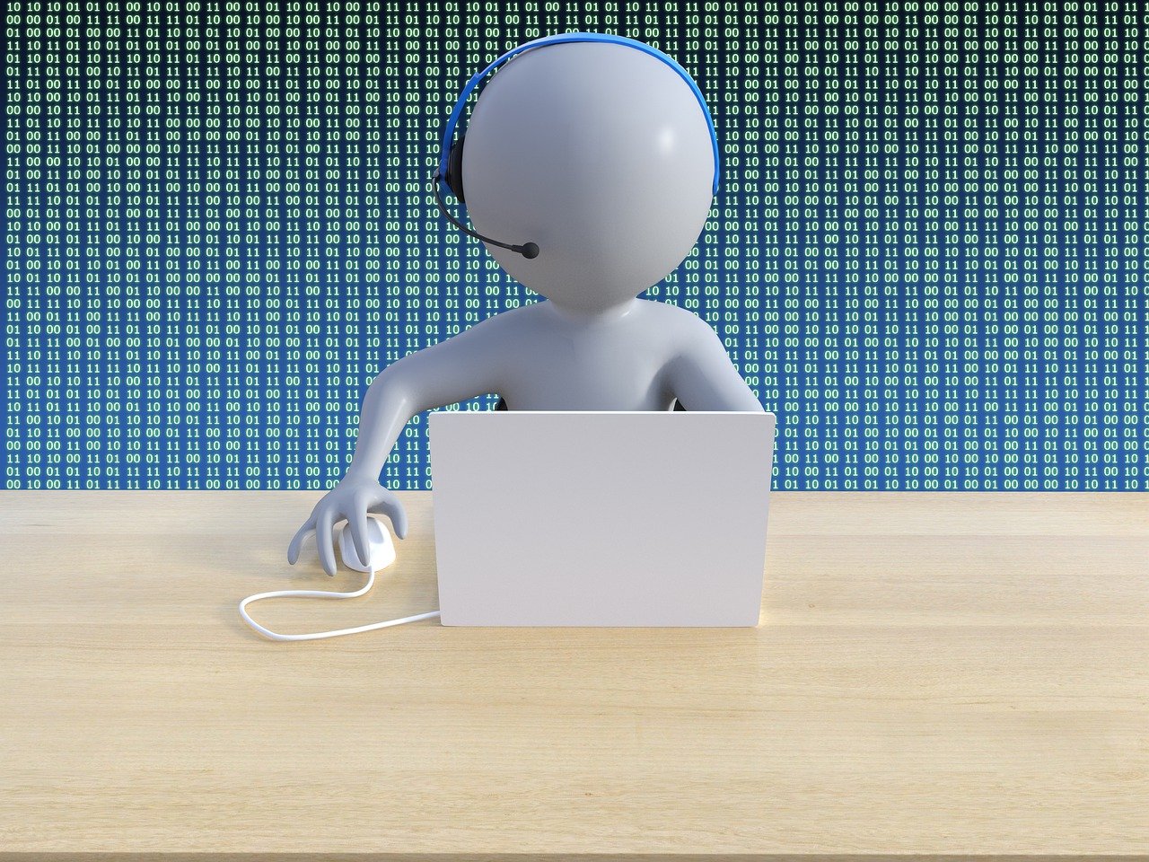 Free call centre help desk communication illustration
